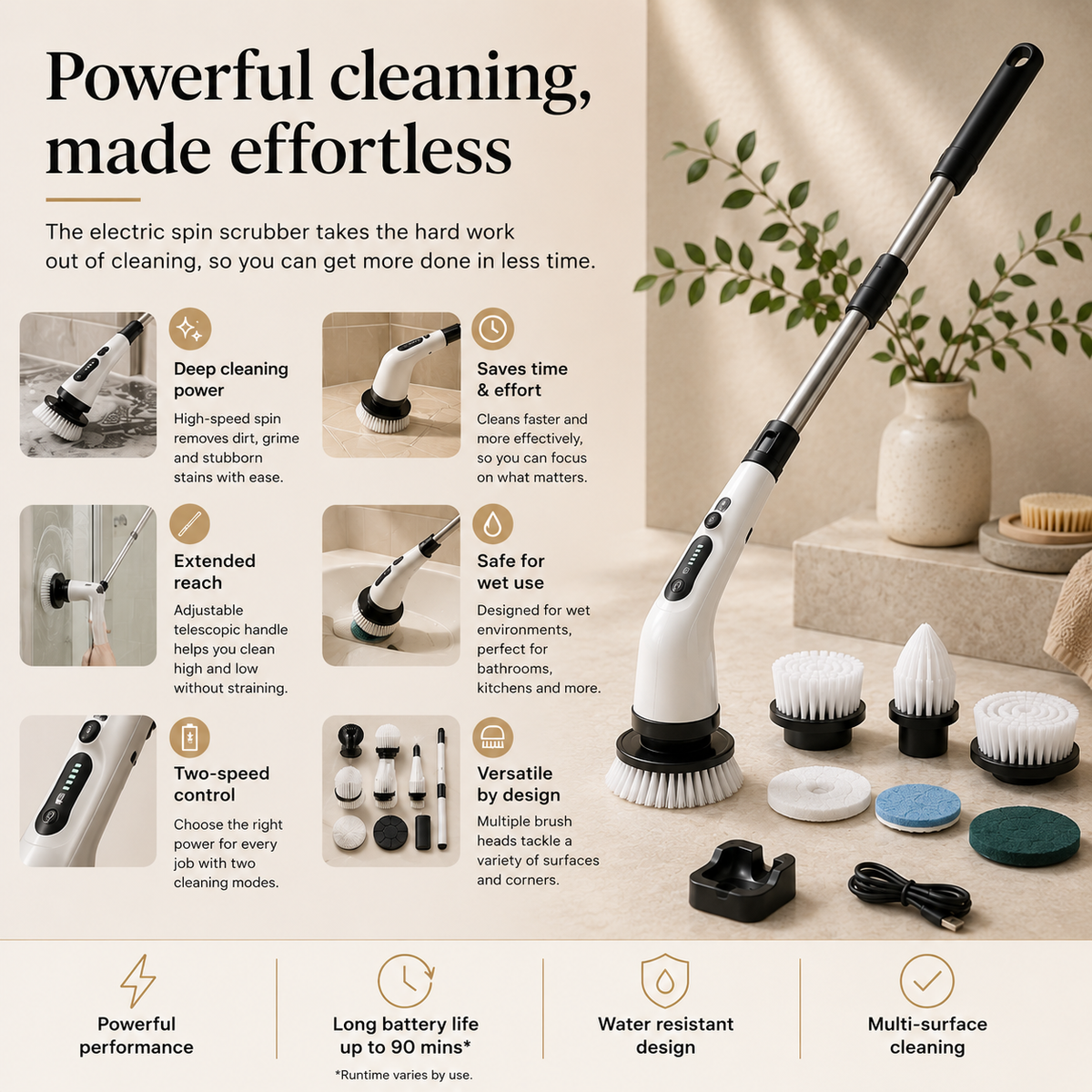 NOUVE Electric Spin Scrubber